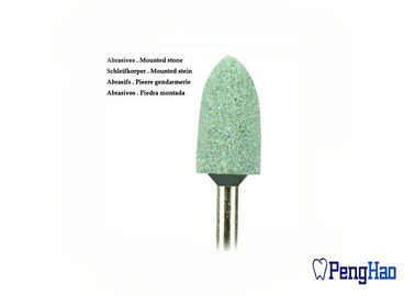 Pedra de lustro de borracha de moedura dental do silicone de pedra do ponto montado do abrasivo