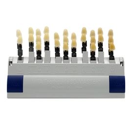 Uma cor dental de 29 do guia dental da máscara dos dentes da resina das ferramentas 3 D do laboratório das cores dentes compara
