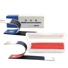 De material contínuo dental de papel de articulação da forma em linha reta/U cor azul/vermelha