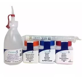 O laboratório dental do pó da porcelana utiliza ferramentas o material da dentadura de Ceramco 3 do original de 100% para o metal