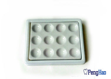 O laboratório dental plástico da parte inferior & da tampa fornece a placa de mistura cerâmica de 12 entalhes